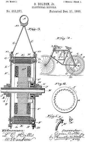 Frsta patentet p en elmotorcykel / elscooter